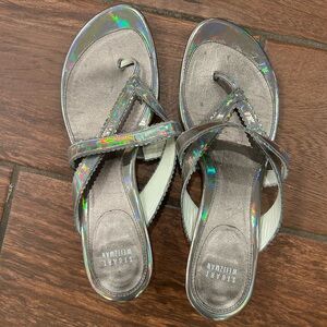 Stuart Weitzman size 10.5 silver sandals